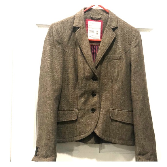 Aeropostale Jackets & Blazers - Timeless patterned brown blazer